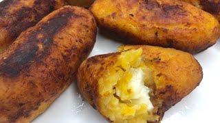 PLÁTANOS MADUROS RELLENOS DE QUESO FRESCO [upl. by Aisorbma145]