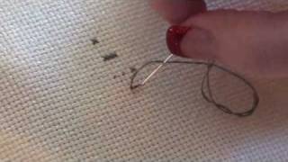 Back Stitch on Aida Fabric  Julies Cross Stitch Tips [upl. by Nikola]