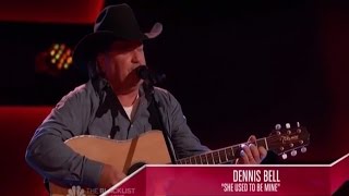 The Voice 2014  Dennis Bell quotShe Used To Be Minequot NonChair Turner [upl. by Genna511]