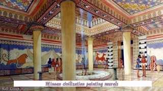 🎨 Minoan civilization painting murals [upl. by Yenalem]