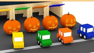 Cartoni animati per bambini Halloween con le macchinine colorate [upl. by Garrik]