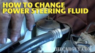 How To Change Power Steering Fluid EricTheCarGuy [upl. by Zurc]