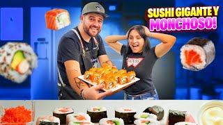 SUSHI MOUSTROSO EN CASA MIGUELAX NOS DA SU RECETA SECRETA 🤫 [upl. by Gordy]