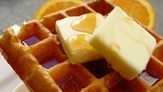 Quick and Easy Homemade Waffles Recipe  How to Make Waffles from Scratch [upl. by Ahsenet160]