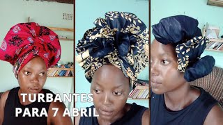 5 TURBANTES PARA DIA 7 DE Abril DIFERENTES FORMAS SIMPLES DE FAZER TURBANTE headwrap 🇲🇿 [upl. by Jessika947]