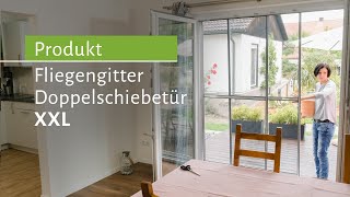 Fliegengitter Schiebetür XXL – langfristiger Schutz vor Insekten  insektenstopnet [upl. by Rutherfurd]