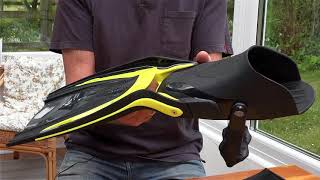 Scubaverse Scuba Diving Equipment Review TUSA Hyflex Switch Fins from CPS Partnership [upl. by Monteith]