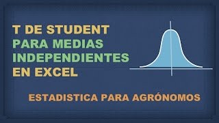 T student en excel para medias independientes [upl. by Jr]