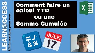 Excel  Comment faire un Calcul YTD Montant Cumulé [upl. by Wagoner]