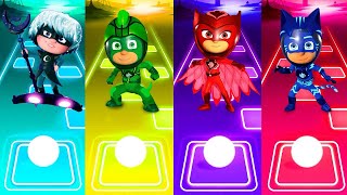 Catboy 🆚 Owlette 🆚 Gekko 🆚 Romeo  PJ Masks  Tiles Hop EDM Rush [upl. by Anatnom511]