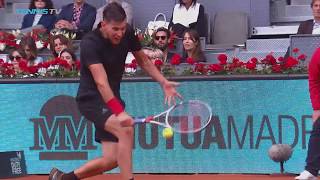 Dominic Thiem hits outrageous dropshot against Anderson  Mutua Madrid Open 2018 [upl. by Moises]