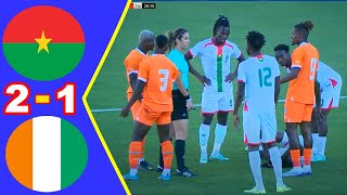 Burkina Faso 🆚 Côte dIvoire 2  1  Résumé de la rencontre  Convivial international 19112022 [upl. by Aramit695]