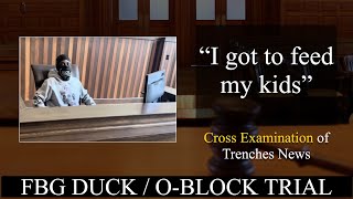 Trenches News testifies about using FBG Ducks demise to make money at O Block trial Chicago [upl. by Solracsiul]