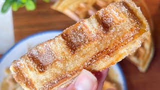 Gaufres Churros 3 Ingrédients  SANS OEUFS NI BEURRE NI SUCRE [upl. by Audrye193]