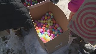 Easter egg drivethrough event held at McCarthy Park [upl. by Anaeda]