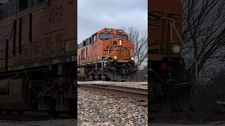 NS Power trails on 70 mph BNSF Z train bnsfrailway bnsf train [upl. by Eliseo]