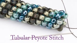 Artbeads Quick Tutorial  Tubular Peyote Stitch with Leslie Rogalski [upl. by Hubert985]