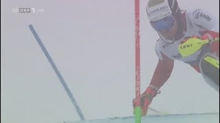 Manuel Feller Adelboden Slalom 1Platz 2024 ORF [upl. by Aivil]