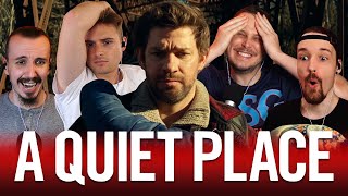 A QUIET PLACE 2018 MOVIE REACTION  First Time Watching [upl. by Dnomde915]