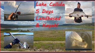 Barra Fishing  Lake Callide  Landbased amp Kayak [upl. by Eidderf]