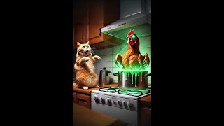 A cats food turns into MutantChicken 🙀 cat catlover [upl. by Rodolph442]