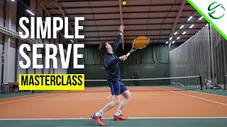 Simple Tennis Serve Technique Masterclass for Beginners [upl. by Edelsten]