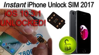 Instant iPhone Unlock SIM Unlock iPhone 7 iOS 1031 LATEST [upl. by Eimma]