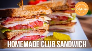 Best Homemade Club Sandwich  Easy Lunch Recipes [upl. by Eugine]