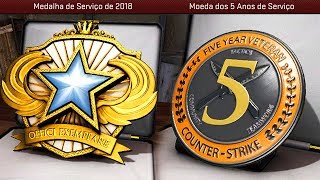 COMO PEGAR A MOEDA DE 5 ANOS DE CSGO  MEDALHA DE SERVIÇO 2018 [upl. by Lunneta629]