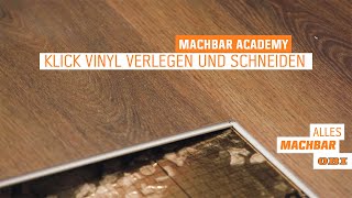 Klick Vinyl verlegen und schneiden  OBI [upl. by Shaeffer168]