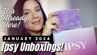 JANUARY 2024 IPSY GLAM BAG amp BOXYCHARM UNBOXINGS amp SWATCHES [upl. by Godiva]