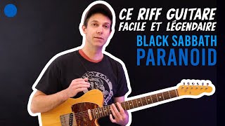 🔵 Ce RIFF de GUITARE FACILE  Paranoïd de BLACK SABBATH  Tabs [upl. by Kay]