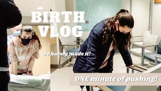 RAW UNMEDICATED BIRTH VLOG  Positive Birth Story [upl. by Aysan]