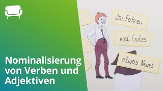 Deutsch Die Nominalisierung von Verben und Adjektiven  Deutsch  Grammatik und Rechtschreibung [upl. by Aluap]