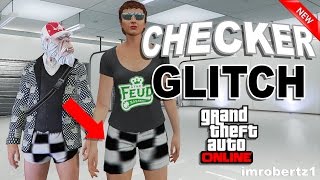 GTA 5 Online  Checkered Outfit Glitch Cool Checkerboard Shorts Clothes GTA 5 Glitches [upl. by Aramoiz]