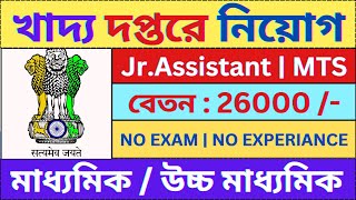 খাদ্য দপ্তরে নিয়োগ 2024  FSSAI  Govt Jobs  WB New Recruitment 2024  bhadreswarstudycentre [upl. by Attenauqa]