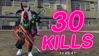 SOLO VS SQUAD  30 KILLS  U WANT HEADSHOT I GIVE HEADSHOT☠ [upl. by Nissa429]