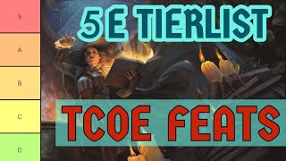 TCoE feats RANKED  DnD 5e Tierlist [upl. by Gonagle]