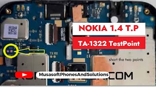 Test Point for Nokia 14 TP isp TA1322 to hardreset and Remove FRP 2023 [upl. by Partridge]