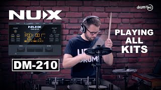 NUX DM210 electronic drumkit sound module playing all kits demo [upl. by Ellecram]