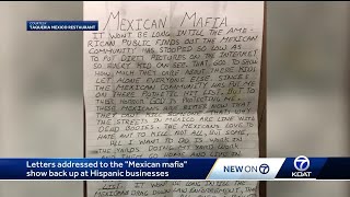 Letters addressed to the Mexican mafia show back up at Hispanic businesses [upl. by Atsev]