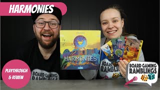 Harmonies  2 Player Playthrough amp Board Game Review [upl. by Flanagan33]