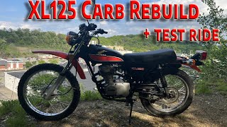 Honda XL carburetor rebuild and test ride [upl. by Atram]