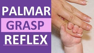 Palmar Grasp Reflex Reaction Infant Newborn Pediatric Nursing Assessment [upl. by Gilberto]