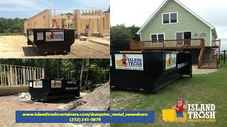 Dumpster Rental Swansboro NC  Island Trash  2522410879 [upl. by Nalat]