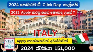 2024 Italy work visa  2023 sponsor Apply කරපු අයට මොකද උනේ [upl. by Royd]