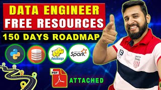 FASTEST ROADMAP TO BECOME DATA ENGINEER IN 150 DAYS🔥 FREE RESOURCES🚀BECOME DATA ENGINEER FOR FREE [upl. by Ikcir96]