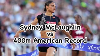 2024 Diamond League Final Brussels Women’s 400m Invitational  Sydney McLaughlin vs the 400m AR [upl. by Pontus]