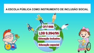 A ESCOLA PÚBLICA COMO INSTRUMENTO DE INCLUSÃO SOCIAL [upl. by Laeynad]