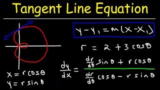 Tangent Line Equations Slope amp Derivatives In Polar Form  Calculus 2 [upl. by Lener]